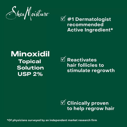 SheaMoisture Minoxidil 2% Hair Treatment Solution (2 oz)