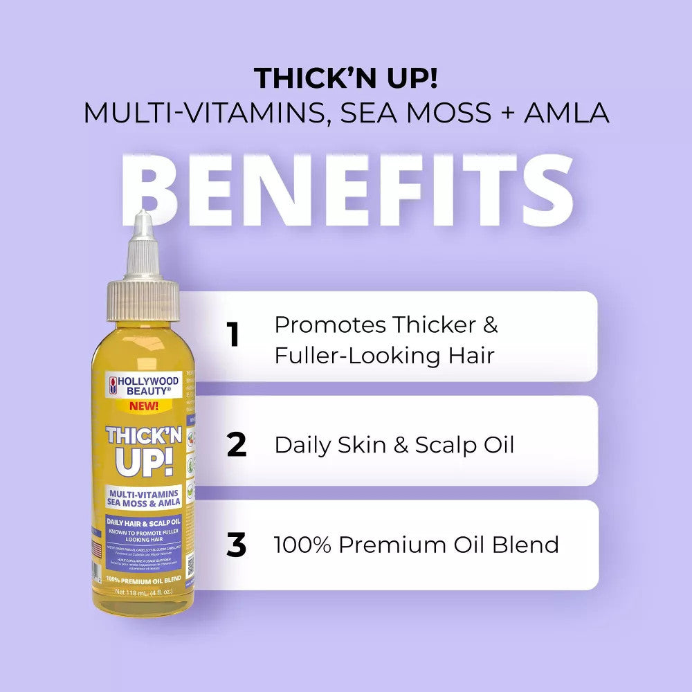 Hollywood Beauty Thick'n Up Multi Vitamin Hair Oil (4oz)
