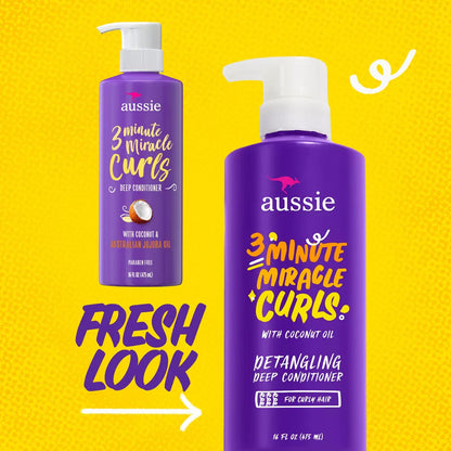 Aussie 3 Minute Miracle Curls Deep Conditioner (16 oz)