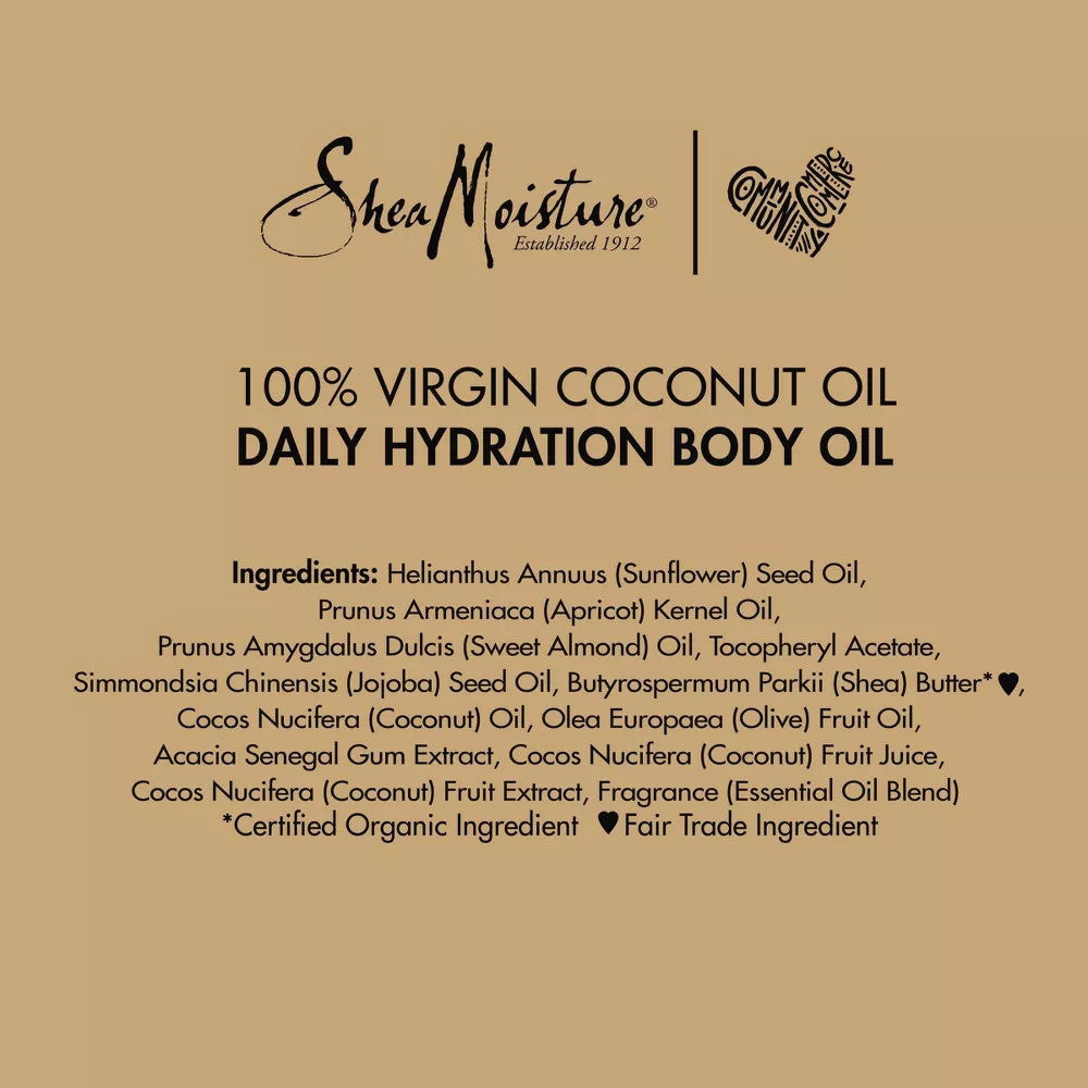 SheaMoisture 100% Virgin Coconut Oil Daily Hydration Body Oil (8oz)