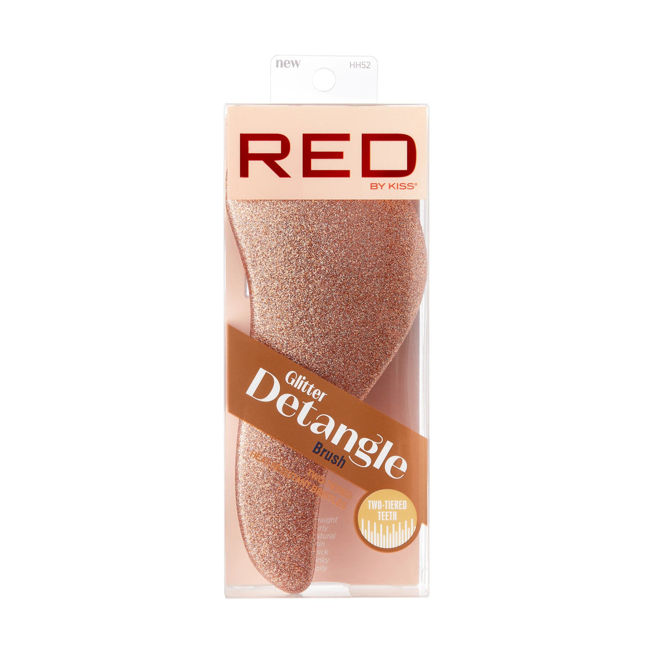 RED Detangle Glitter Brush