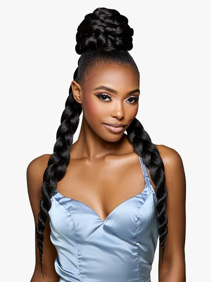 SENSATIONNEL Synthetic Braided Bun with Drawstring - GLAM UPDO UNIT 3