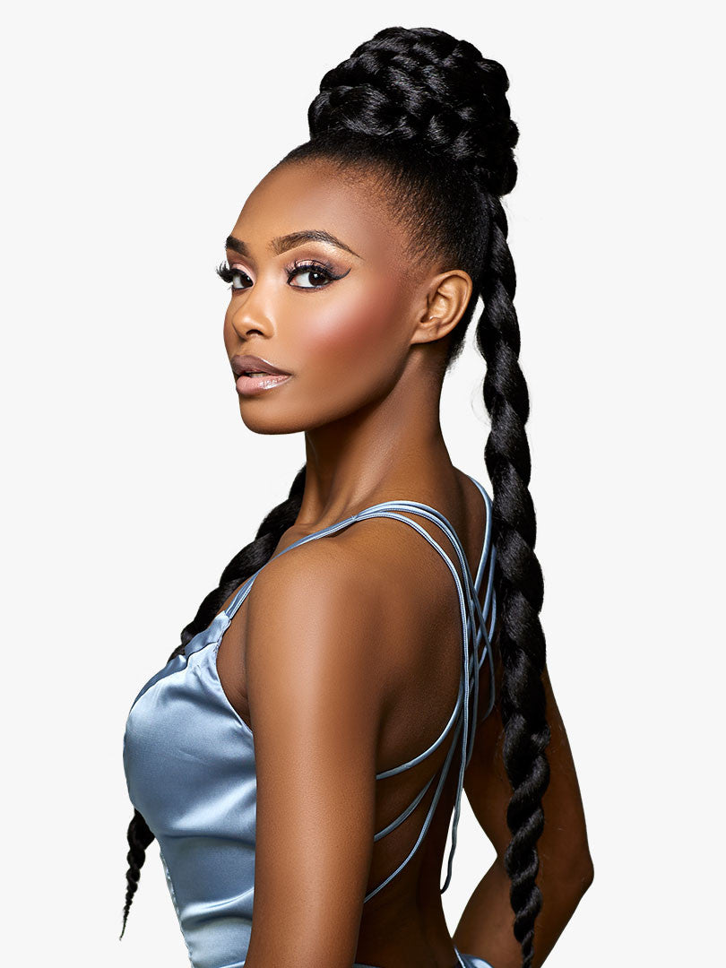 SENSATIONNEL Synthetic Braided Bun with Drawstring - GLAM UPDO UNIT 3