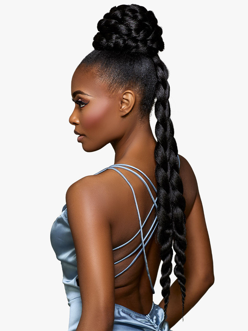 SENSATIONNEL Synthetic Braided Bun with Drawstring - GLAM UPDO UNIT 3