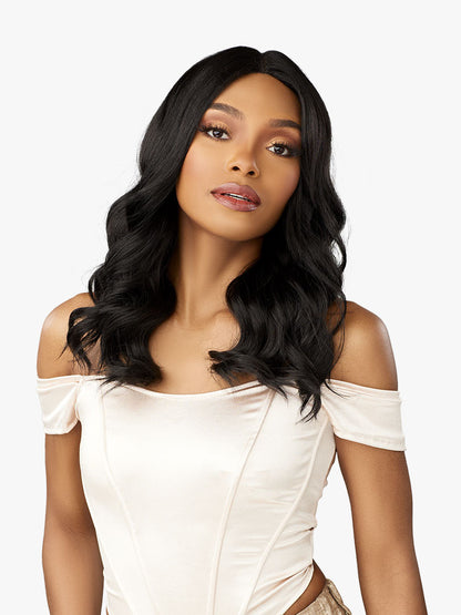 SENSATIONNEL Glamzy Glueless V-Part HD Lace Parting Wig - ARIA