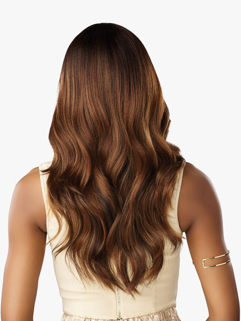 SENSATIONNEL Glamzy Glueless V-Part HD Lace Parting Wig - THALIA