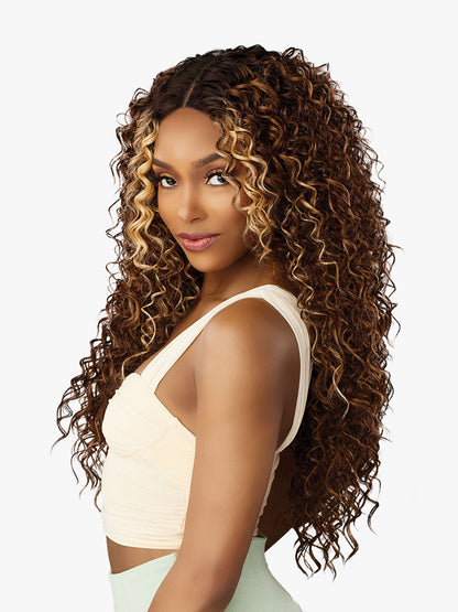 SENSATIONNEL Glamzy Glueless V-Part HD Lace Parting Wig - ZINNIA