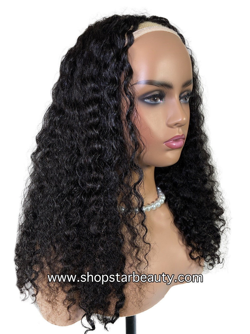 15A PINK LEMON GOLD 100% Human Hair Half Wig H-WET & WAVY WATER