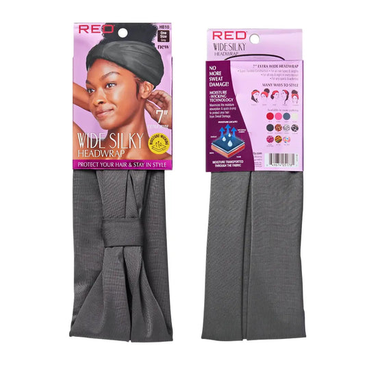 RED 7” Extra Wide Silky Dry-Fit Headwrap