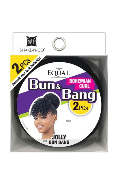 SHAKE N GO Freetress Equal Bun & Bang 2PCS - Jolly Bun Bang
