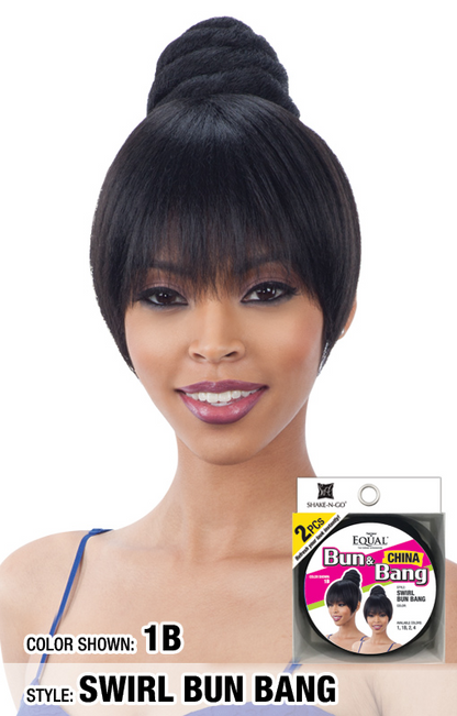 SHAKE N GO Freetress Equal Bun & Bang 2PCS - Swirl Bun Bang