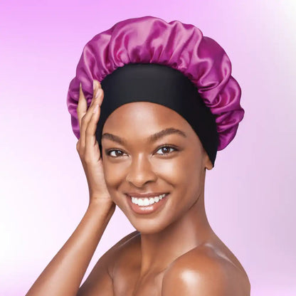 RED Reversible Silky Satin Hair Cap