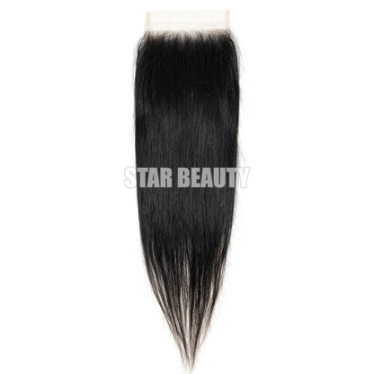 Silver Unprocessed 100% Virgin Remi Human Hair 4X4 HD Lace Closure - STRAIGHT