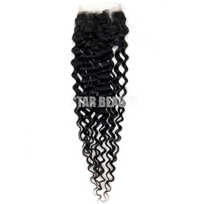 Silver Unprocessed 100% Virgin Remi Human Hair 4X4 HD Lace Closure - Water Wave