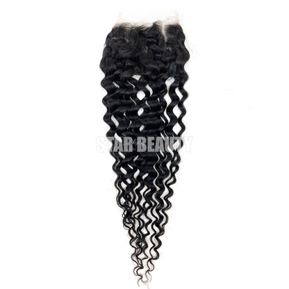 Silver Unprocessed 100% Virgin Remi Human Hair 4X4 HD Lace Closure - Water Wave