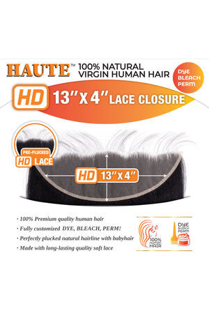 MODELMODEL HAUTE 100% Virgin Human HD 13"X4" STRAIGHT LACE FRONTAL