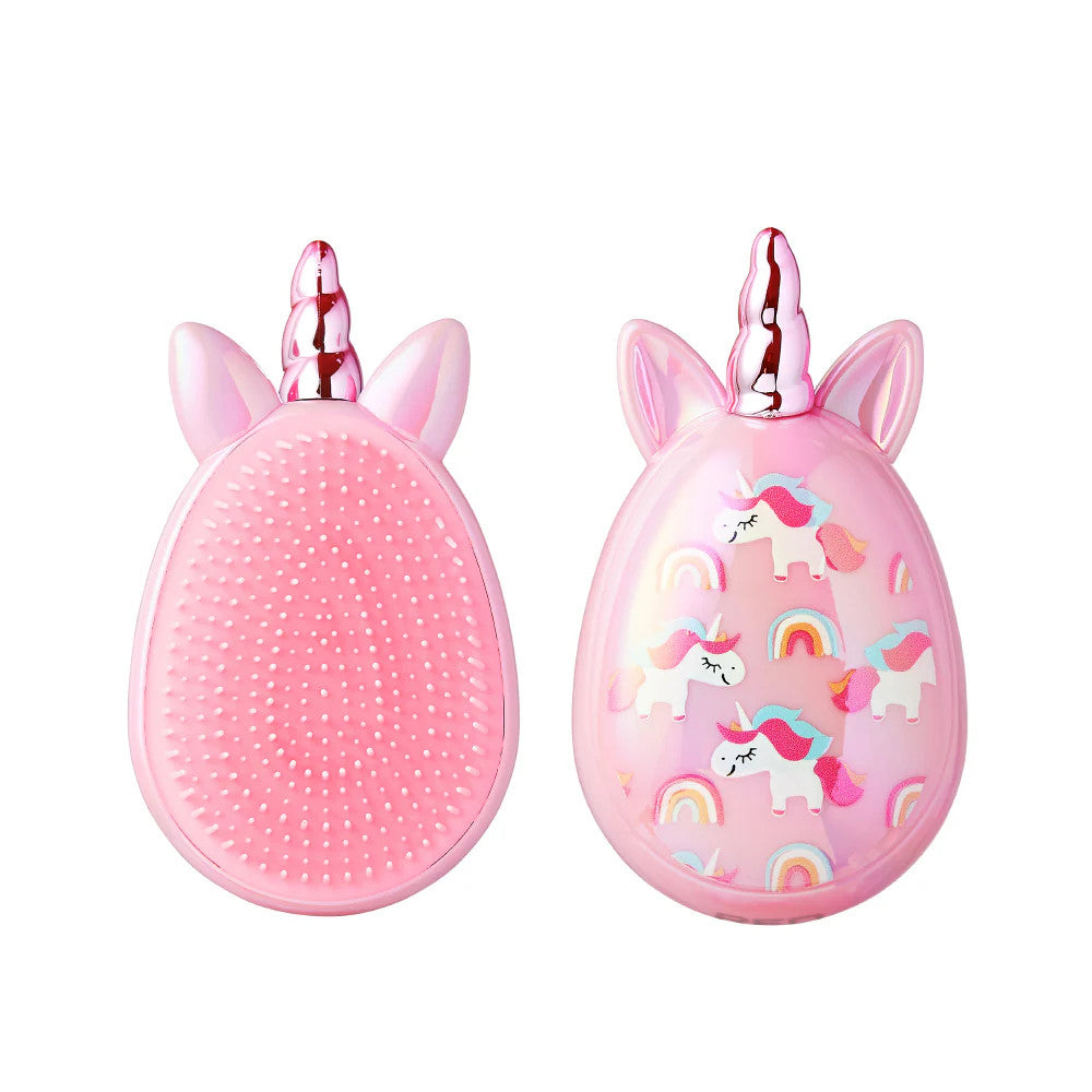 RED Unicorn Detangling Brush - Pink