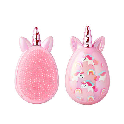 RED Unicorn Detangling Brush - Pink