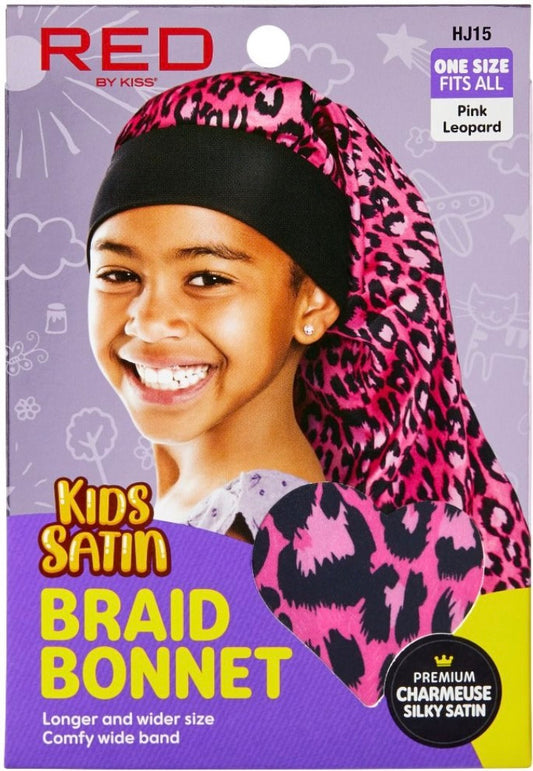RED Kids Satin Braid Bonnet