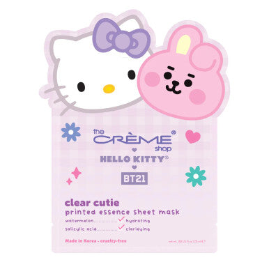 THE CREME SHOP BT21 Clear Cutie Printed Essence Sheet Mask (3 sheets)