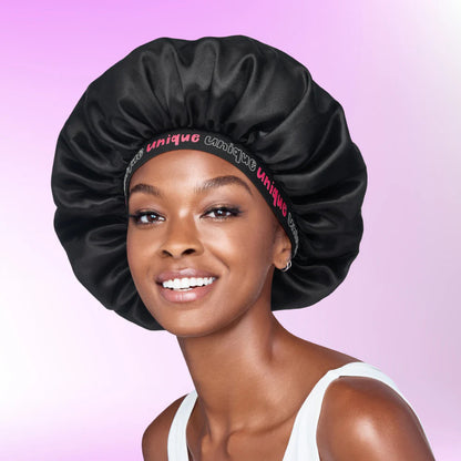 RED Adjustable Day & Night Fashion Hair Bonnet