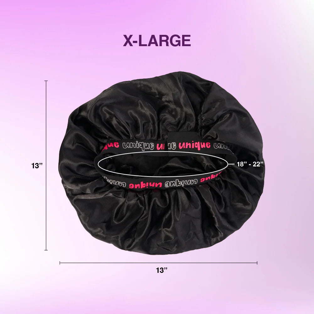 RED Adjustable Day & Night Fashion Hair Bonnet