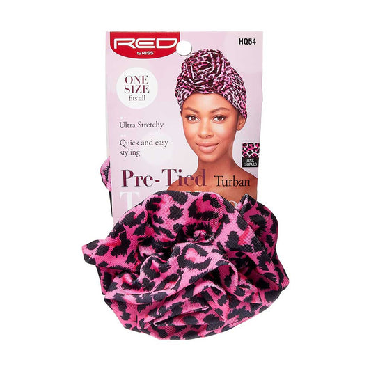 RED Top Knot Turban Luxury