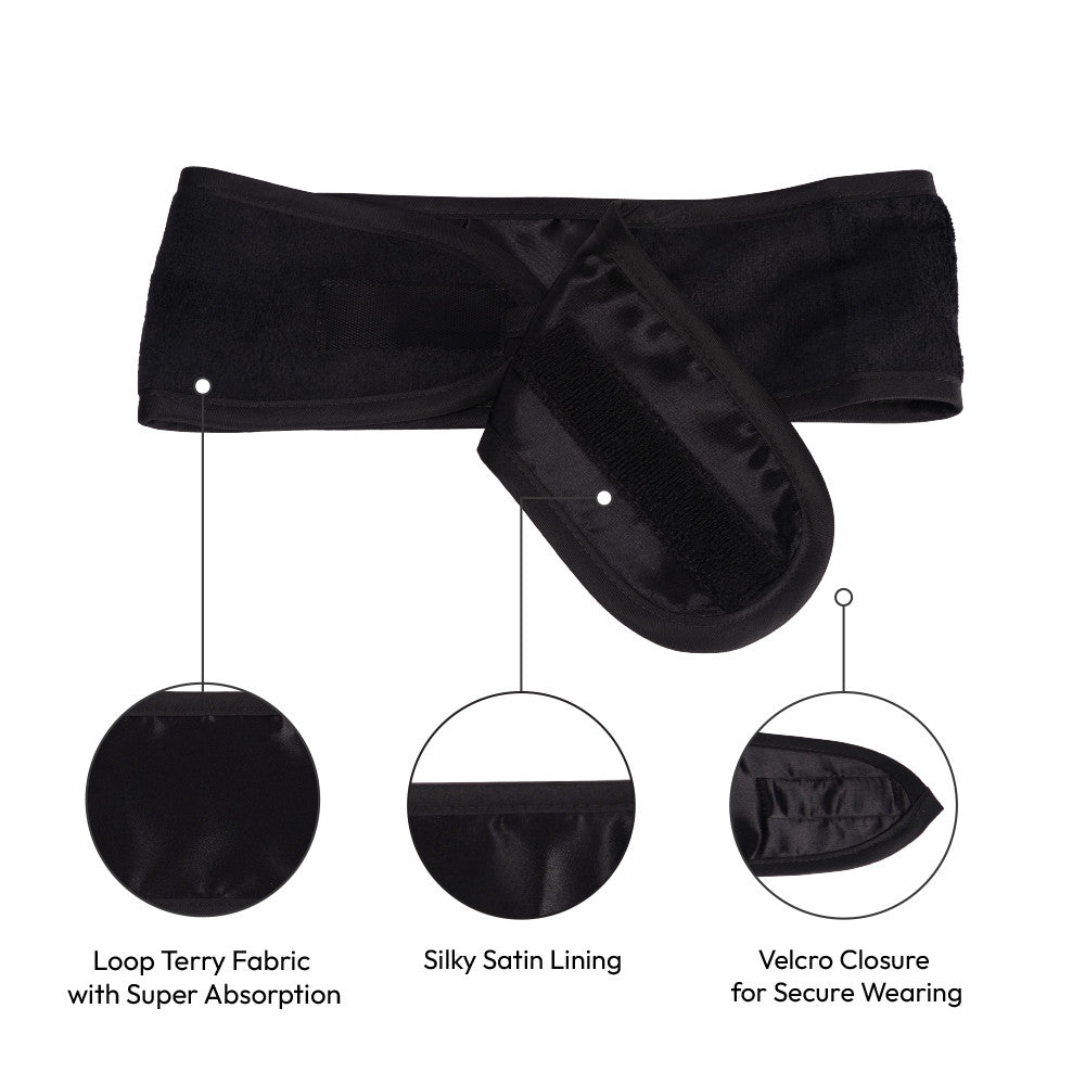 RED Velcro Spa Headband