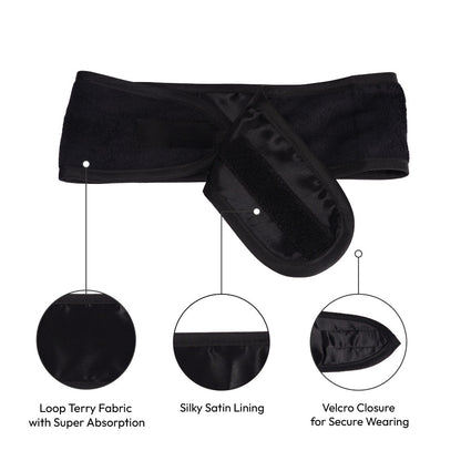 RED Velcro Spa Headband