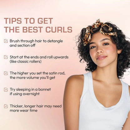 RED Animal Print Satin Flexi Rods