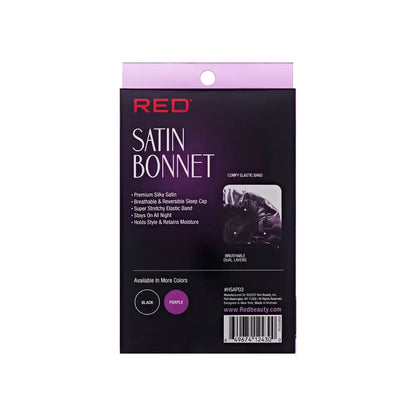 RED Premium Silky Satin Bonnet