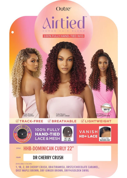 OUTRE Human Hair Blend Airtied Vanish HD+ Lace Front Wig - HHB-Dominican Curly 22"