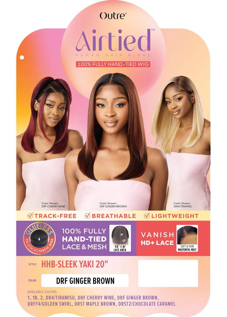 OUTRE Human Hair Blend Airtied Vanish HD+ Lace Front Wig - HHB-Sleek YakiI 20"