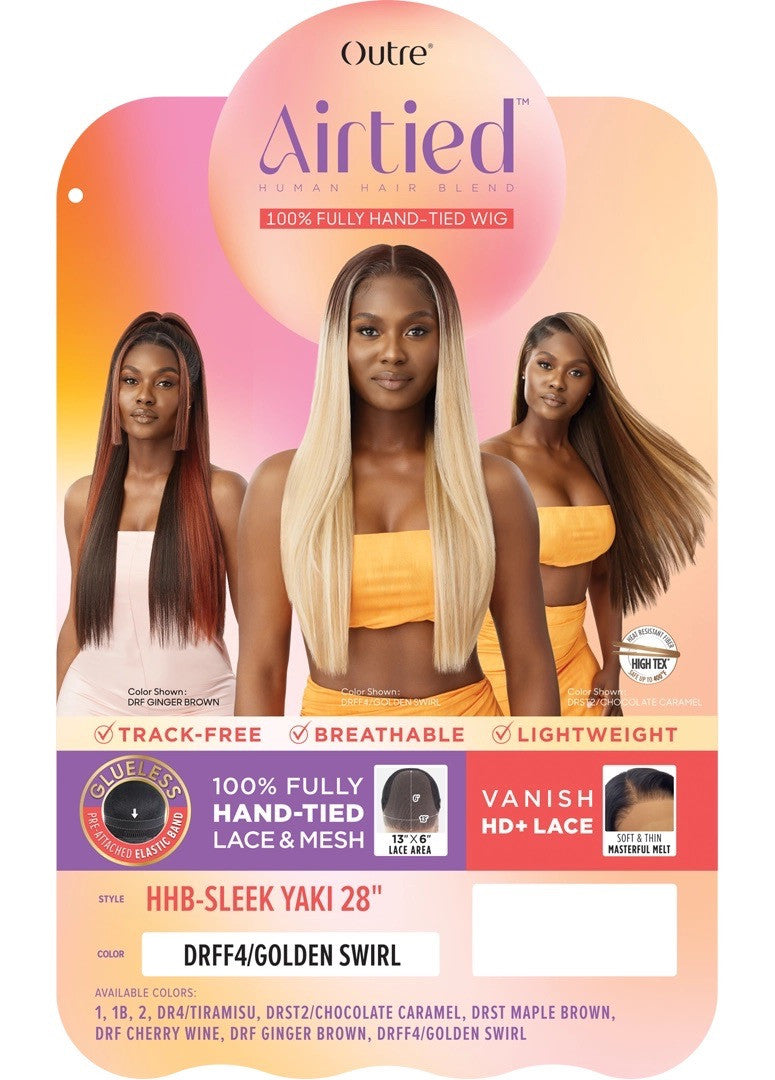 OUTRE Human Hair Blend Airtied Vanish HD+ Lace Front Wig - HHB-Sleek Yaki 28"