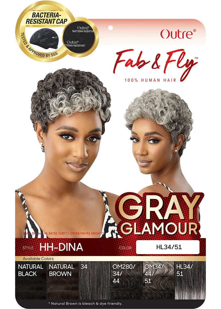 OUTRE Fab & Fly Gray Glamour 100% Human Hair HH-Dina