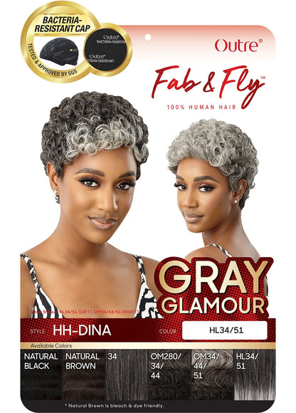 OUTRE Fab & Fly Gray Glamour 100% Human Hair HH-Dina
