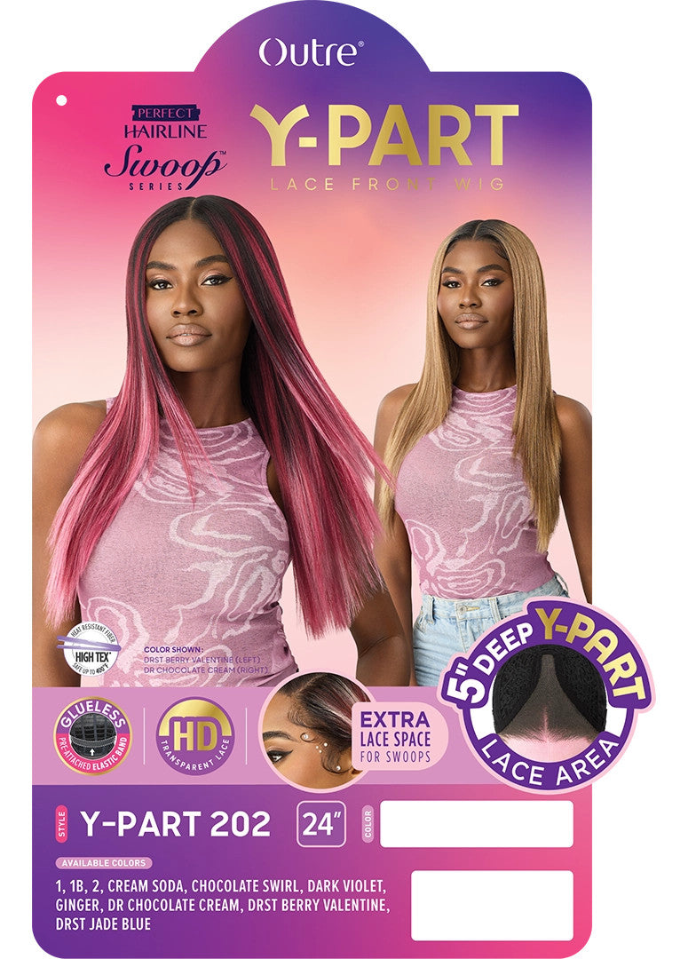 OUTRE Synthetic Perfect Hairline Swoop Series Glueless Lace Frontal Wig - Swoop Y-Part 202