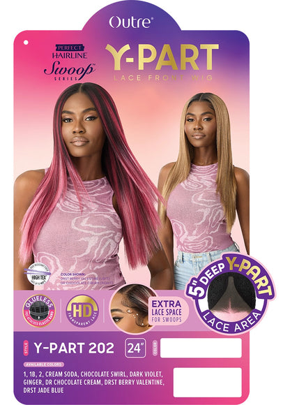 OUTRE Synthetic Perfect Hairline Swoop Series Glueless Lace Frontal Wig - Swoop Y-Part 202