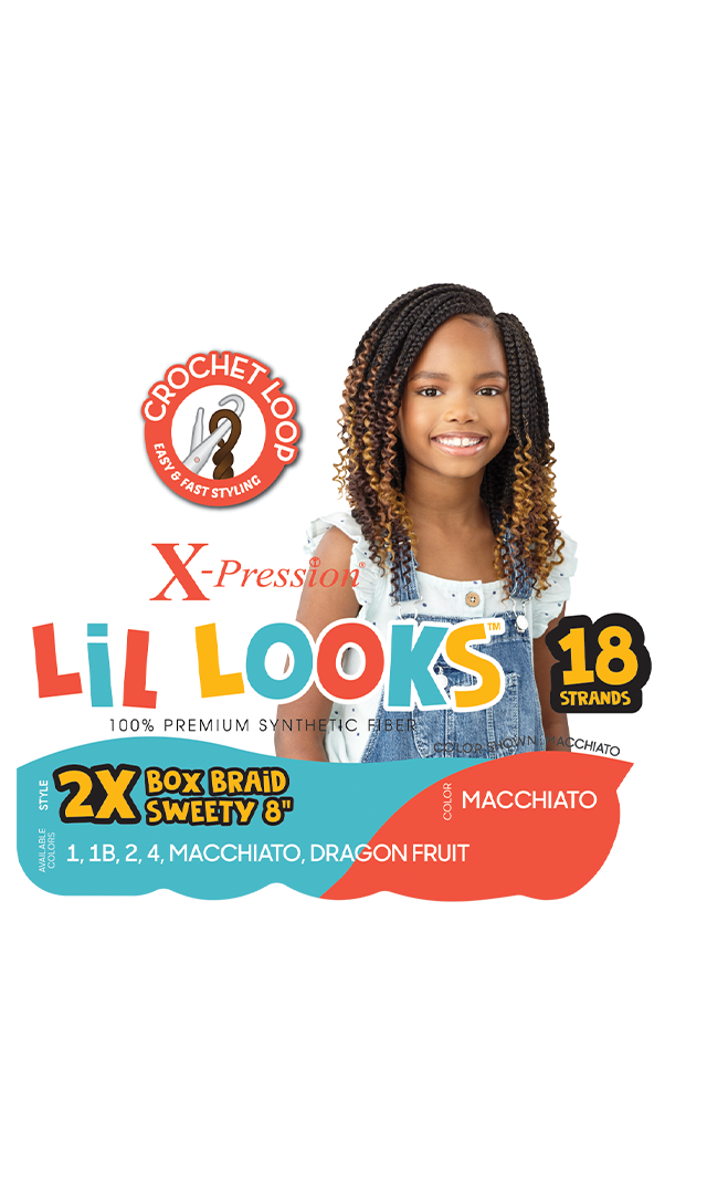 OUTRE X-Pression LiL Looks Crochet Braid - BOX BRAID SWEETY 8" 2X