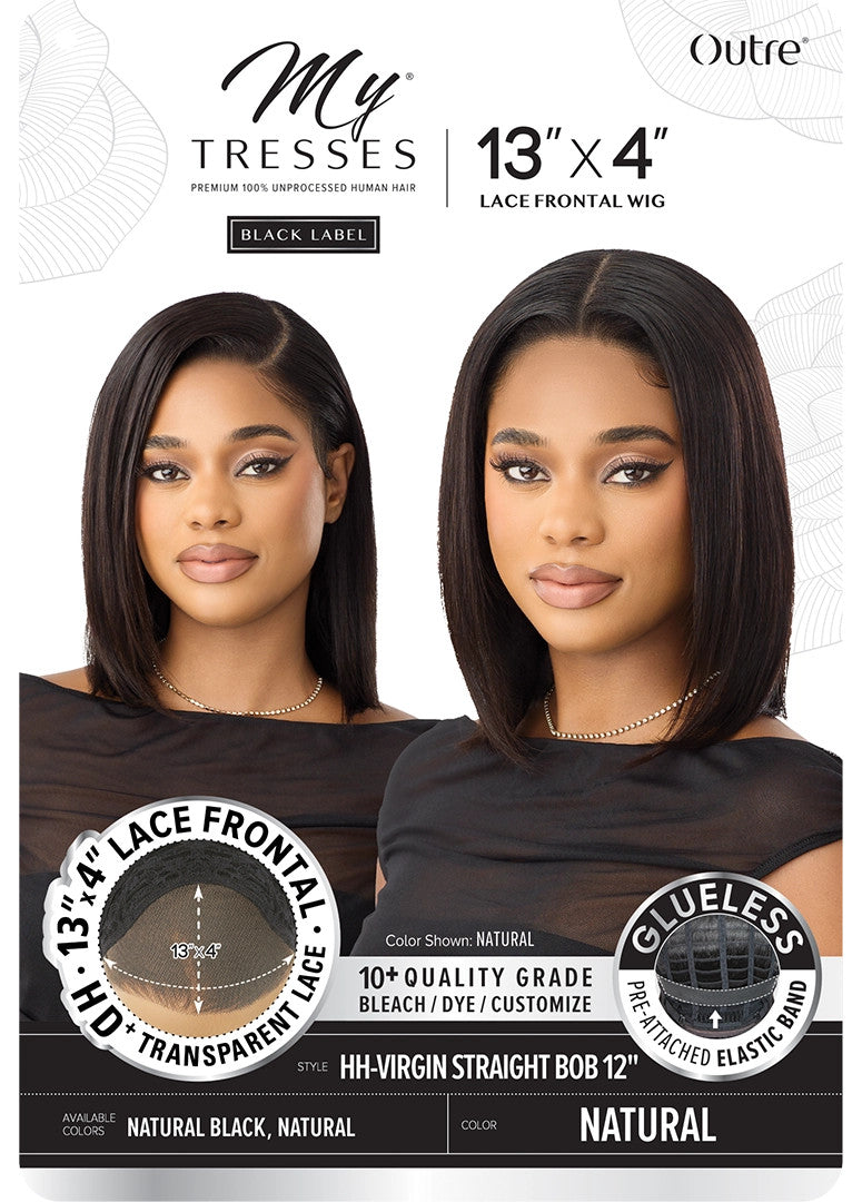 OUTRE MyTresses Black Label 13X4 Lace Front Wig - HH-Virgin Straight Bob 12"