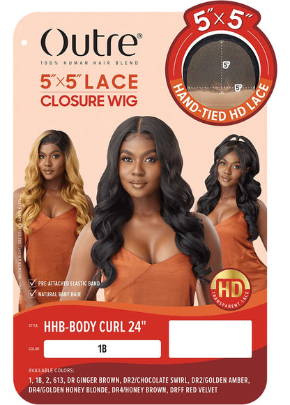 OUTRE Synthetic 5x5 Lace Closure Wig - HHB-BODY CURL 24"
