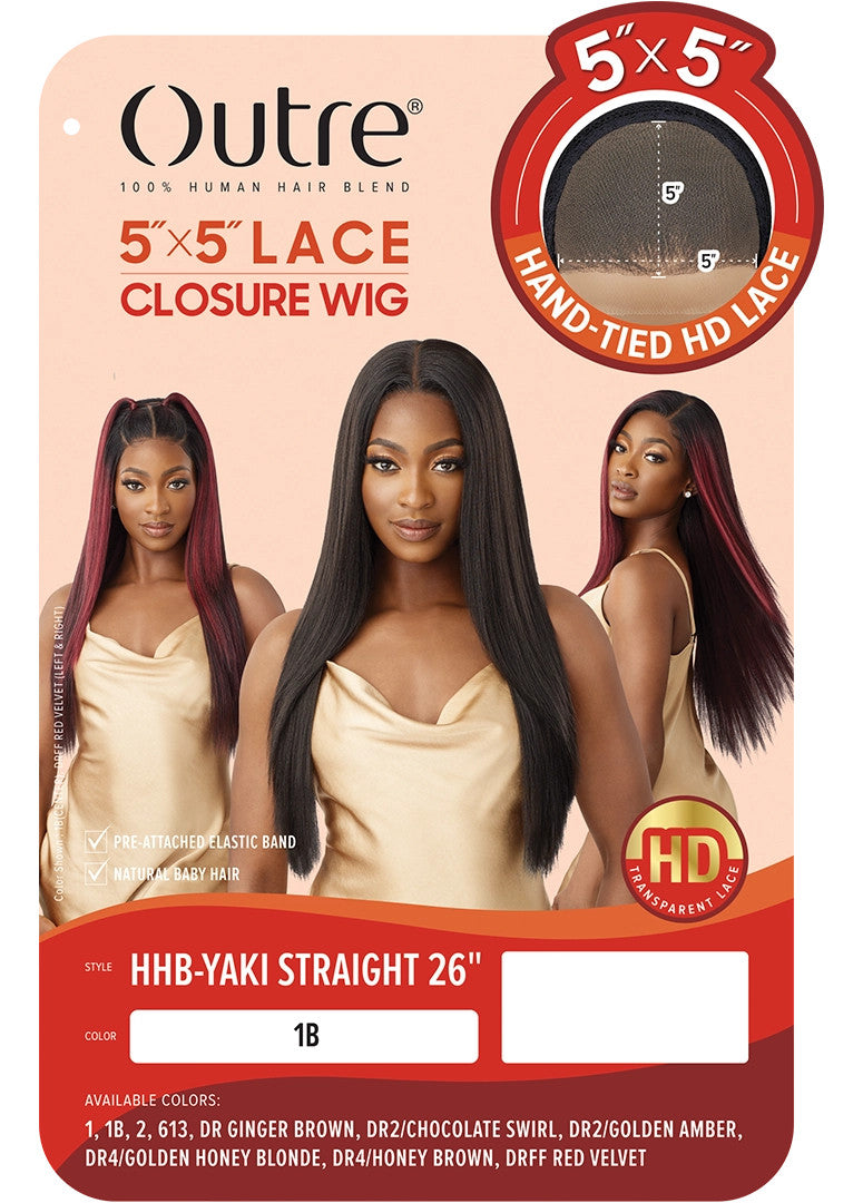 OUTRE Synthetic 5x5 Lace Closure Wig - HHB-YAKI STRAIGHT 26"
