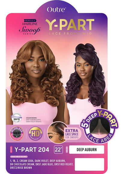 OUTRE Synthetic Perfect Hairline Swoop Series Glueless Lace Frontal Wig - Swoop Y-Part 204