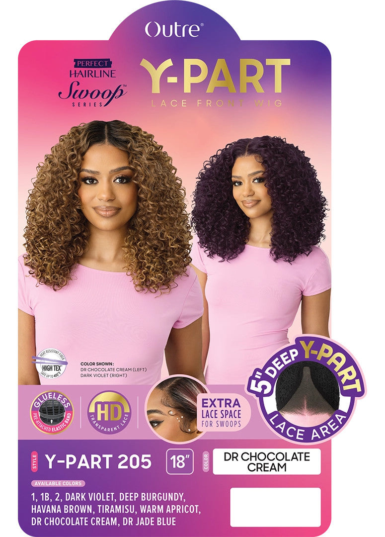 OUTRE Synthetic Perfect Hairline Swoop Series Glueless Lace Frontal Wig - Swoop Y-Part 205