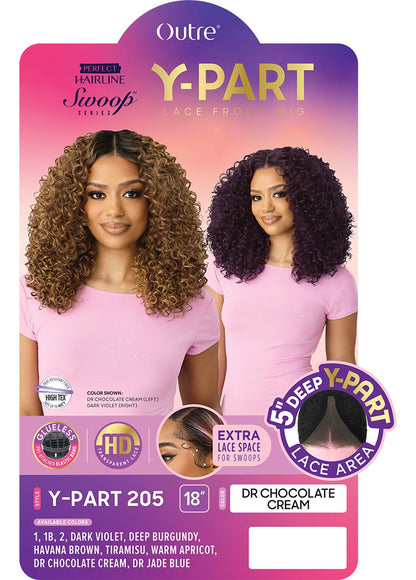 OUTRE Synthetic Perfect Hairline Swoop Series Glueless Lace Frontal Wig - Swoop Y-Part 205