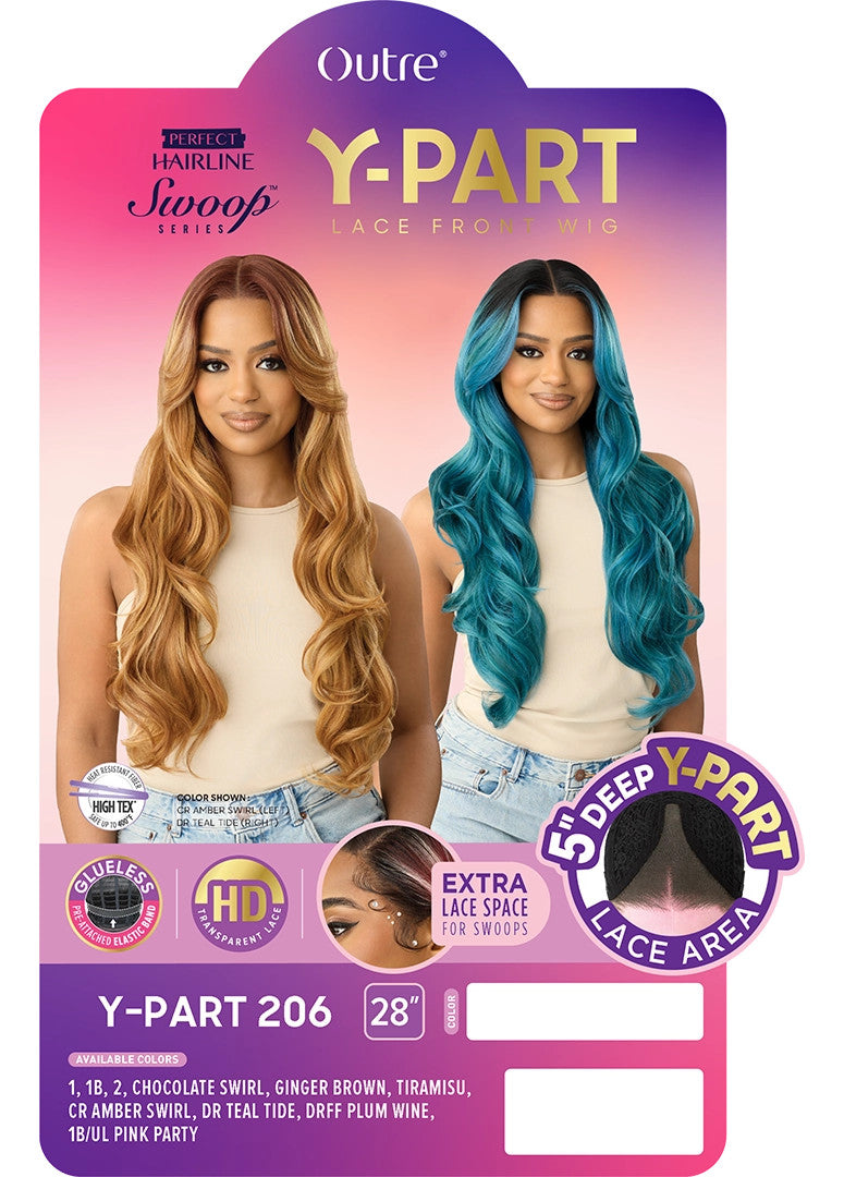 OUTRE Synthetic Perfect Hairline Swoop Series Glueless Lace Frontal Wig - Swoop Y-Part 206