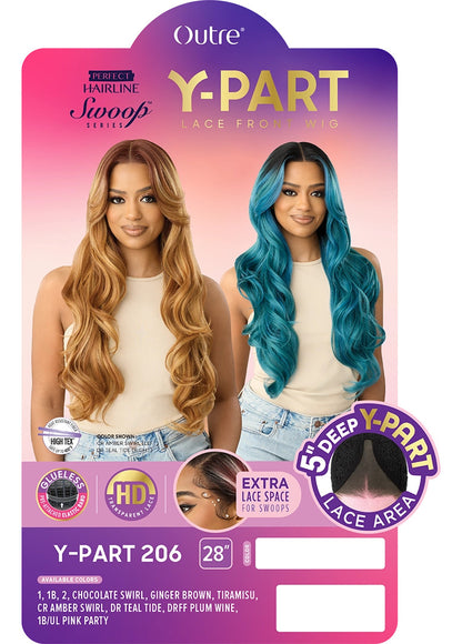 OUTRE Synthetic Perfect Hairline Swoop Series Glueless Lace Frontal Wig - Swoop Y-Part 206