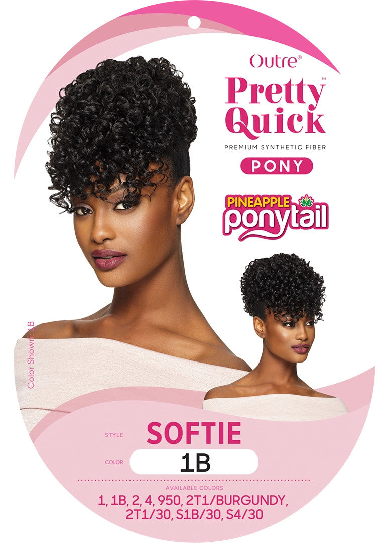 OUTRE Synthetic Pretty Quick Pony Drawstring Ponytail - PINEAPPLE PONY SOFTIE