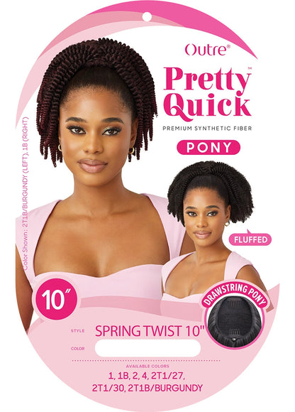 OUTRE Synthetic Pretty Quick Pony Drawstring Ponytail - SPRING TWIST 10"