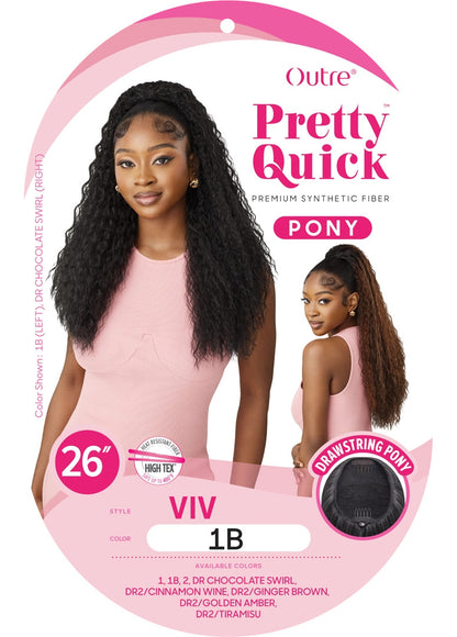 OUTRE Synthetic Pretty Quick Pony Drawstring Ponytail - VIV